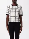 Elisabetta Franchi Patterned-jacquard T-shirt In Butter