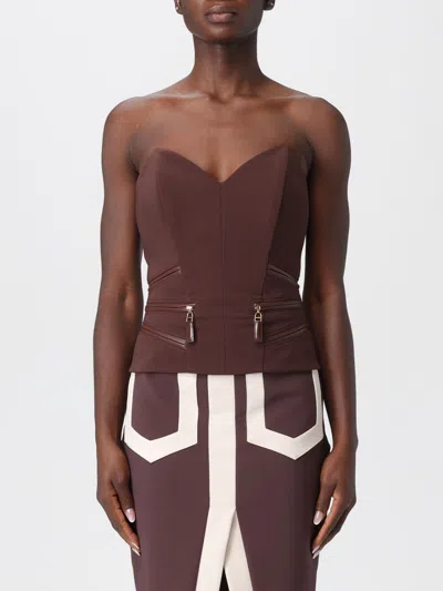 Elisabetta Franchi Top  Woman Color Coffee In Brown