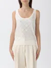 Elisabetta Franchi Crystal-embellished Merino Tank Top In White