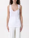 Elisabetta Franchi Logo-brooch Tank Top In White