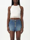 Elisabetta Franchi Contrasting-band Tank Top In White