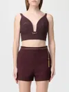 Elisabetta Franchi Top  Woman Color Wine In Brown