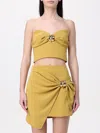 Elisabetta Franchi Top With Jewel Decoration In Green