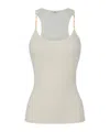 Elisabetta Franchi Top In Ribbed Knit Fabric With Openwork Details In White