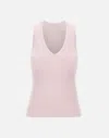Elisabetta Franchi V-neck Rib Knit Top In Pink