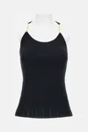Elisabetta Franchi Chain-strap Ribbed Tank Top