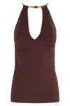 Elisabetta Franchi Top Merlot In Burgundy