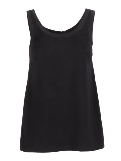 Elisabetta Franchi Top Tricot In Black