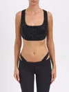 Elisabetta Franchi Top With Crystals In Black