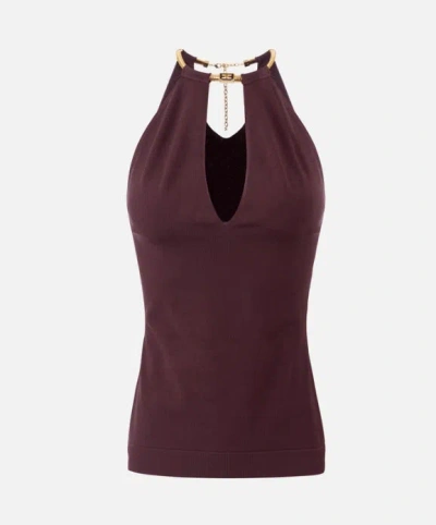 Elisabetta Franchi Top With Jewel Snake In Pink