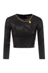 Elisabetta Franchi Top With Necklace And Charm In Multi
