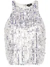Elisabetta Franchi Sequined Tulle Top