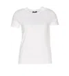 Elisabetta Franchi White Logo Tee Round Neck Tone On In White