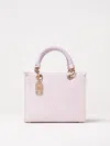 Elisabetta Franchi Jacquard Fabric Tote In Quartz