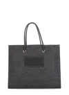 Elisabetta Franchi Black Tote Rafia Bag In Neutral