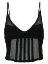 Elisabetta Franchi Slim-fit Knit Top With Transparent Panels
