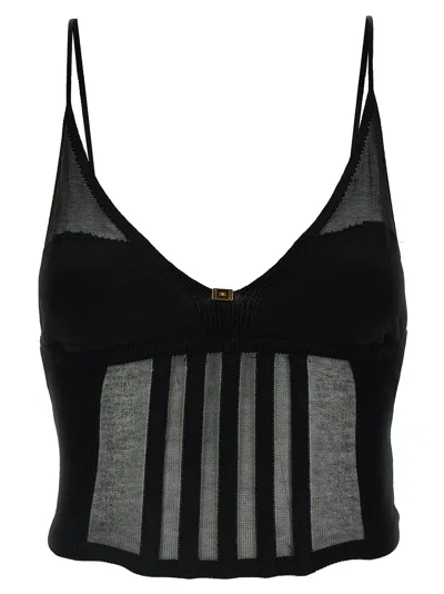ELISABETTA FRANCHI TRANSPARENT TOP