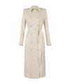 Elisabetta Franchi Trench Coat With Crocodile Print In Neutral