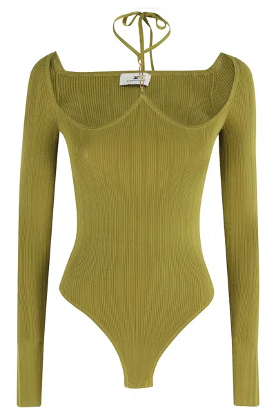 ELISABETTA FRANCHI ELISABETTA FRANCHI TRICOT BODY WITH UNIQUE NECKLINE