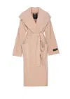 Elisabetta Franchi Knitted Robe Coat In Pink