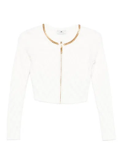ELISABETTA FRANCHI TRICOT CROPPED CARDIGAN