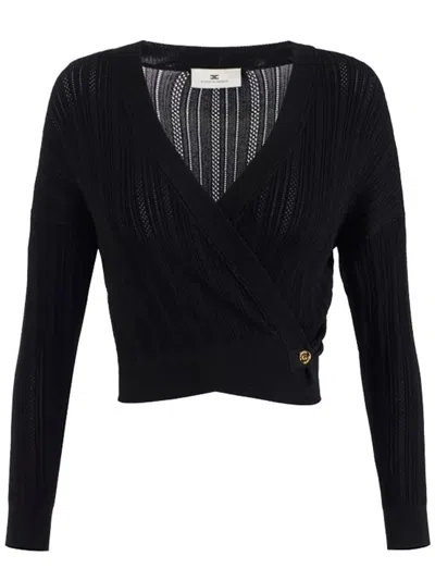 Elisabetta Franchi Black Viscose Sweater