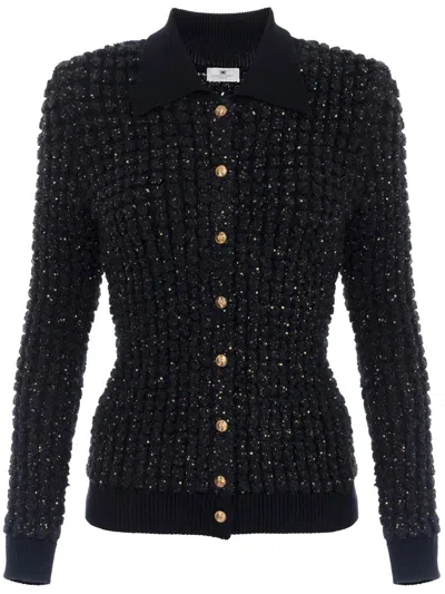 Elisabetta Franchi Tricot Jersey Clothing In Black