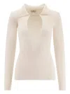 Elisabetta Franchi Polo-neck Chain-detail Top