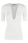 Elisabetta Franchi Tricot Sweater In Avorio