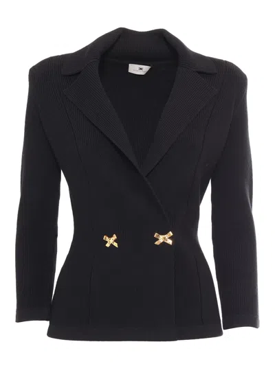 Elisabetta Franchi Tricot Sweater In Black