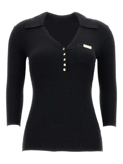 Elisabetta Franchi Tricot Sweater In Black