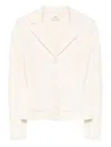 Elisabetta Franchi Button-fastening Fitted Jacket In Neutral