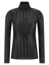 Elisabetta Franchi Knit Sweater With Long Sleeves And High Neck