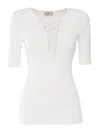 Elisabetta Franchi Tricot Sweater In White