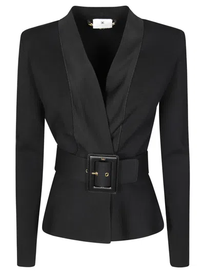 ELISABETTA FRANCHI TRICOT SWEATER WITH BELT