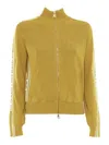Elisabetta Franchi Tricot Yellow Sweater With Logo In Yellow