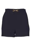 Elisabetta Franchi High-waist Tailored Shorts With Gold Buckle