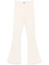 Elisabetta Franchi Butter Flared Trouser With Logo
