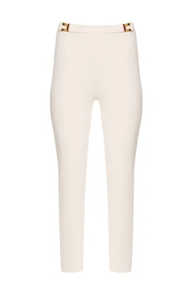 Elisabetta Franchi Trousers In Neutral