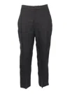 Elisabetta Franchi Viscose And Linen Pants In Black