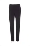 Elisabetta Franchi Tailored Trousers With Gold Zipper Accents In Black