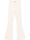 Elisabetta Franchi Butter Flared Trouser With Logo