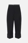 Elisabetta Franchi Tailored Wide Leg Cropped Trousers