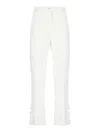 Elisabetta Franchi Logo-plaque Flared Trousers In Beige