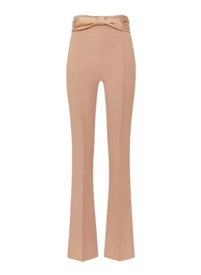 Elisabetta Franchi Trousers In Beige