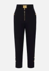 Elisabetta Franchi Black Technical Sailing Pants In Black