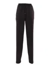 Elisabetta Franchi Flared Leg Crepe Pants Front Flaps In Black