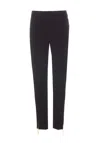 Elisabetta Franchi Tailored Trousers With Gold Zipper Accents In Black