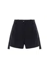 Elisabetta Franchi Belt-loop Shorts In Black