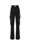 Elisabetta Franchi High-waisted Black Trousers With Cargo Pockets In Black